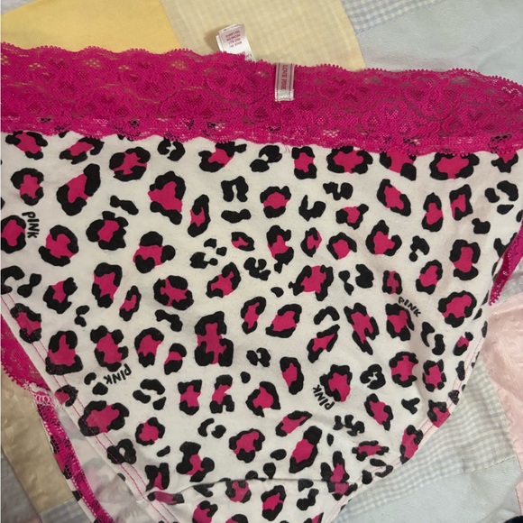 PINK Victoria's Secret Hot Pink Lace Leopard Panties - Picture 3 of 3